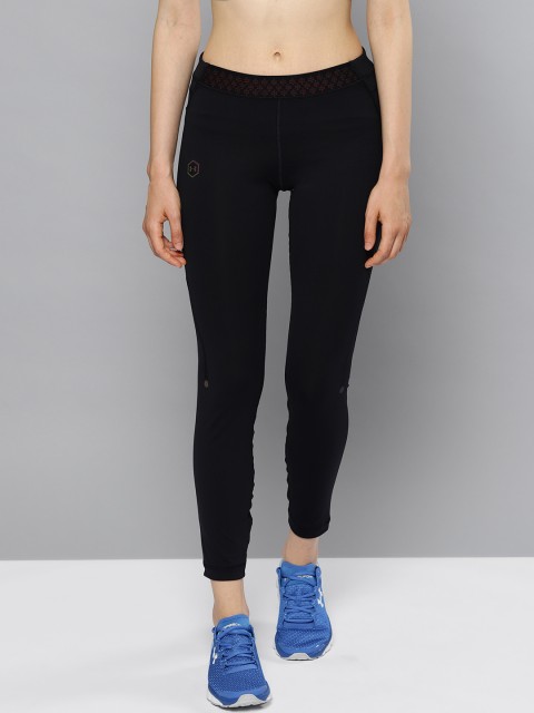 

UNDER ARMOUR Women Black Rush Run HeatGear Tights