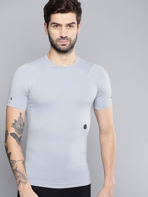 

UNDER ARMOUR Men Grey Solid Rush Compression T-shirt