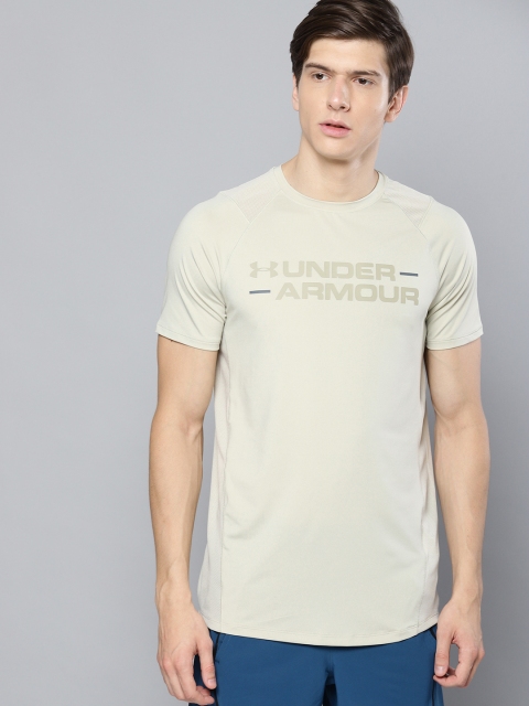 

UNDER ARMOUR Men Beige Printed Detail MK1 Wordmark T-shirt