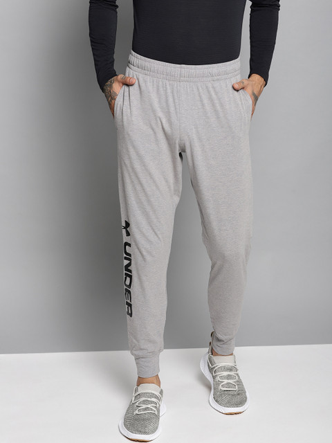 

UNDER ARMOUR Men Grey Melange Sportstyle Graphic Print Joggers