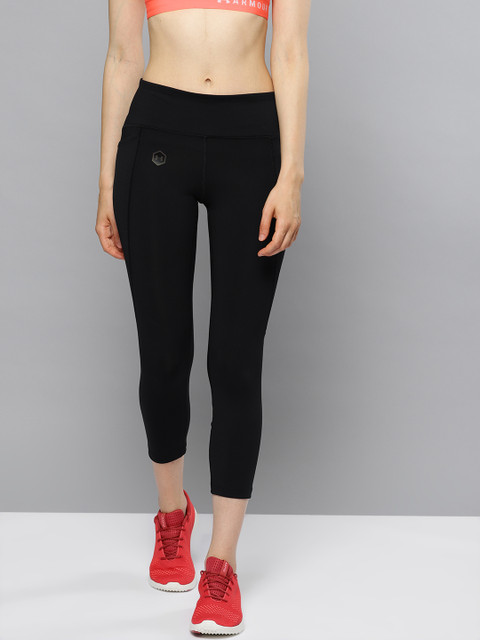 

UNDER ARMOUR Women Black Solid Rush Cropped Tights