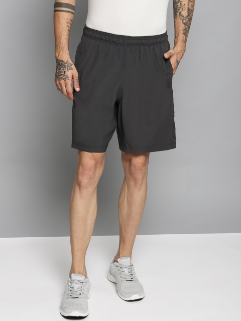 

UNDER ARMOUR Men Charcoal Grey Woven Graphic Print Shorts