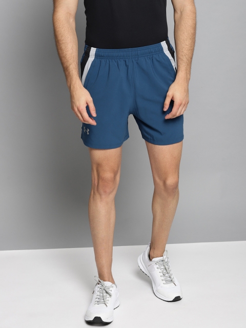 

UNDER ARMOUR Men Teal Blue Solid Launch SW 5 Inches Running Shorts