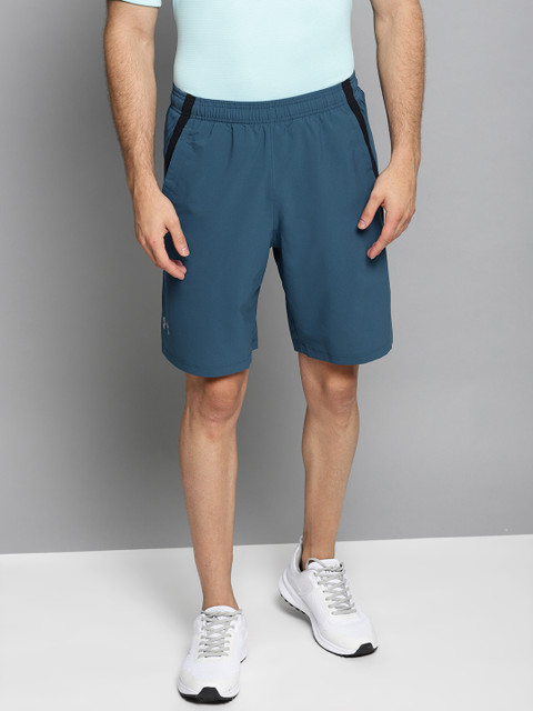 

UNDER ARMOUR Men Teal Blue Launch SW 9" Solid Running Shorts