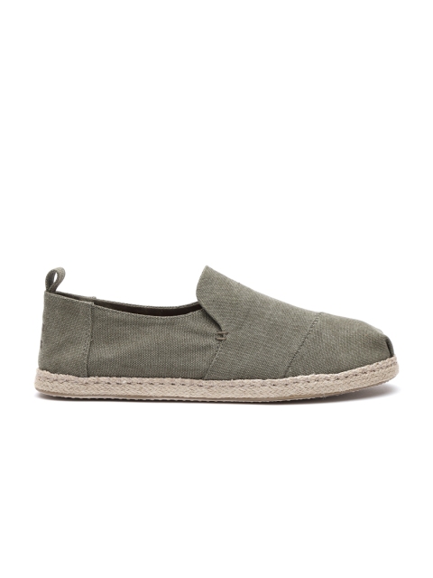 

TOMS Men Olive Green Espadrilles