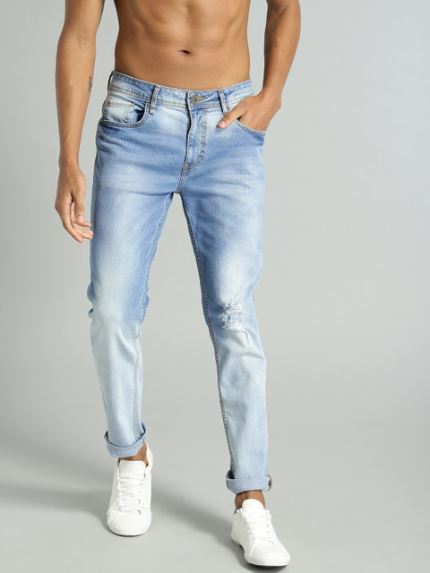 

Roadster Men Blue Skinny Fit Mid-Rise Mildly Distressed Stretchable Jeans