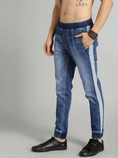 

Roadster Men Blue Jogger Mid-Rise Clean Look Stretchable Jeans