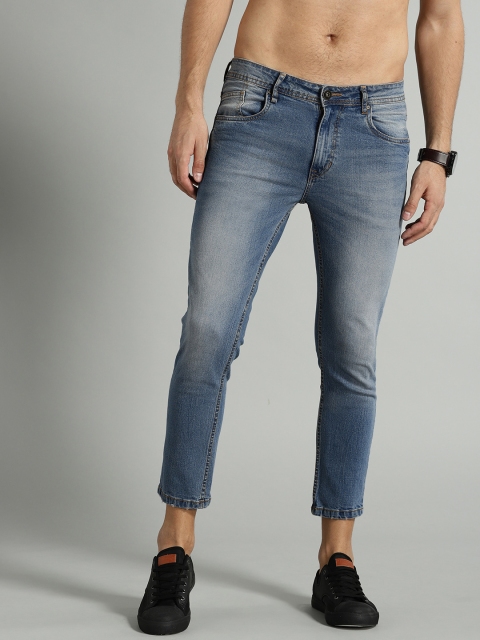 

Roadster Men Blue Regular Fit Mid-Rise Clean Look Stretchable Cropped Jeans