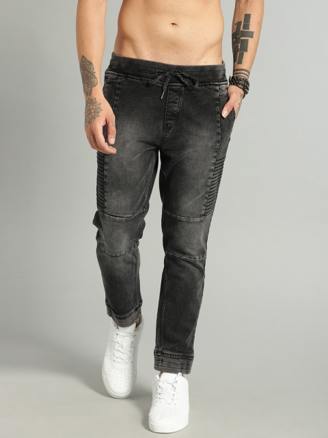 

Roadster Men Grey Jogger Mid-Rise Clean Look Stretchable Jeans