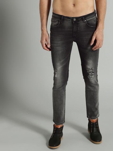 

Roadster Men Charcoal Grey Regular Fit Mid-Rise Mildly Distressed Stretchable Jeans