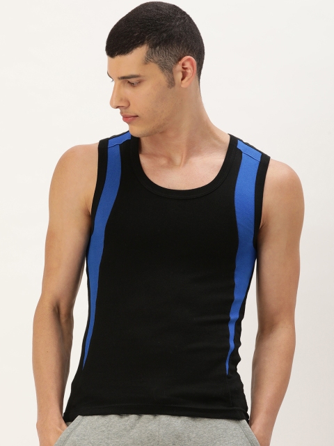 

DIXCY SCOTT MEN BOLD GYM VEST (B 1100) PACK-OF 2, Black