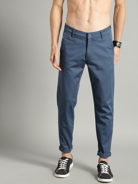 

Roadster Men Blue Gard Regular Fit Solid Chinos