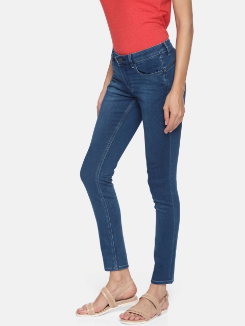 

Lee Women Blue Jegging Skinny Fit Mid-Rise Clean Look Stretchable Cropped Jeans
