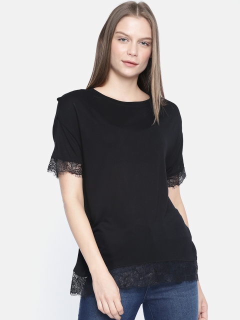 

Lee Women Black Solid Top