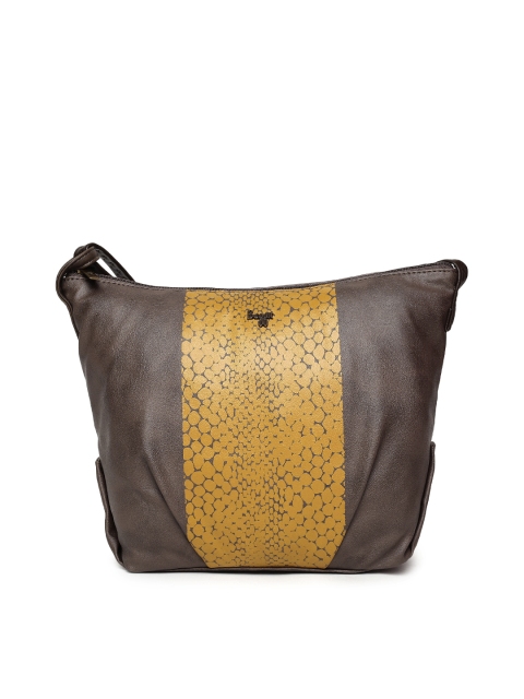 

Baggit Brown & Yellow Printed Sling Bag
