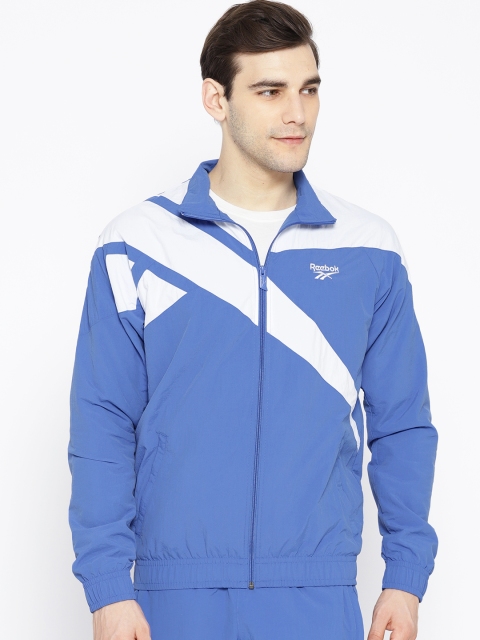 

Reebok Classic Men Blue & White Archive LF Vector Track Jacket