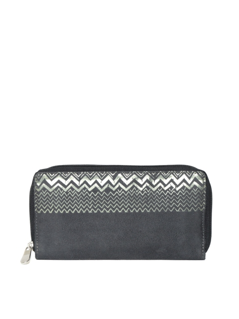 

Baggit Women Black Printed Zip Around Wallet