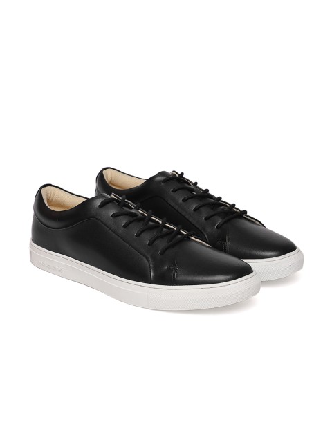 

Jack & Jones Men Black Leather Sneakers