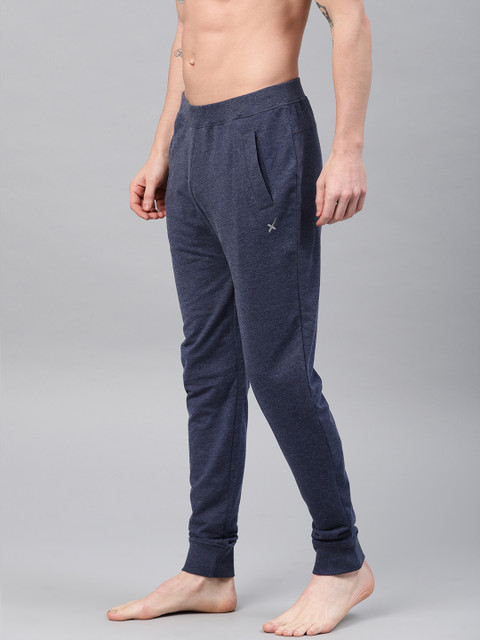 

HRX by Hrithik Roshan Men Blue Solid Straight Fit Yoga Joggers