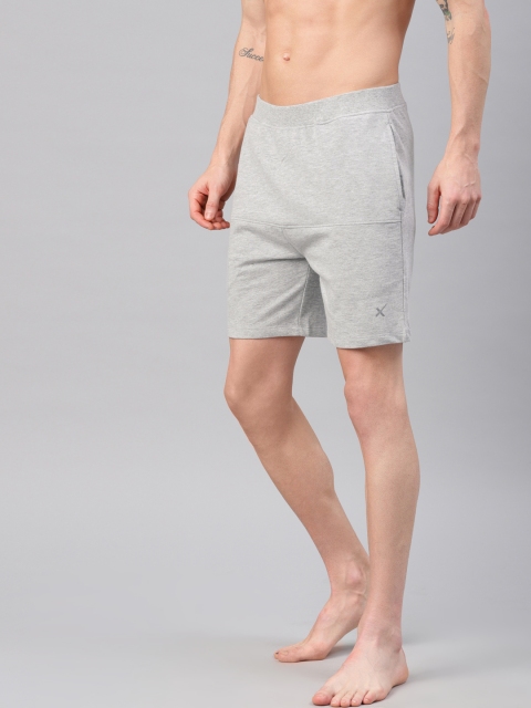 

HRX by Hrithik Roshan Men Grey Solid Regular Fit Yoga Shorts