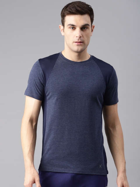 

HRX by Hrithik Roshan Men Navy Blue Solid Round Neck Yoga T-shirt