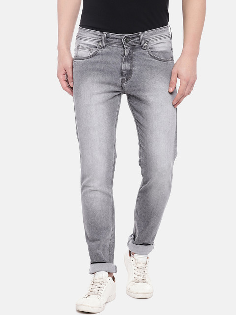 

High Star Men Grey Slim Fit Mid-Rise Clean Look Stretchable Jeans
