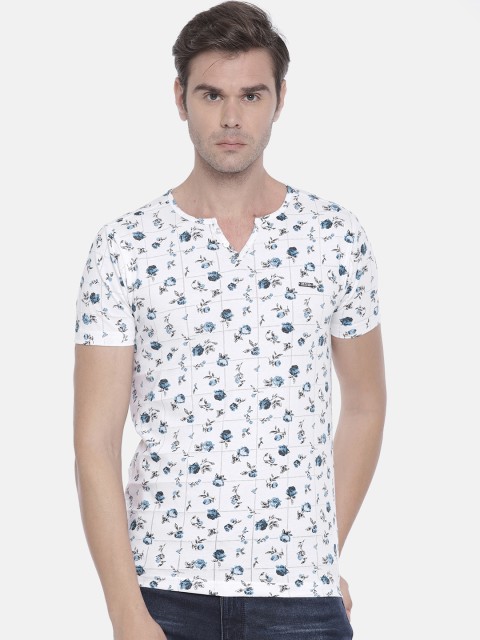 

The Indian Garage Co Men White Printed Round Neck T-shirt