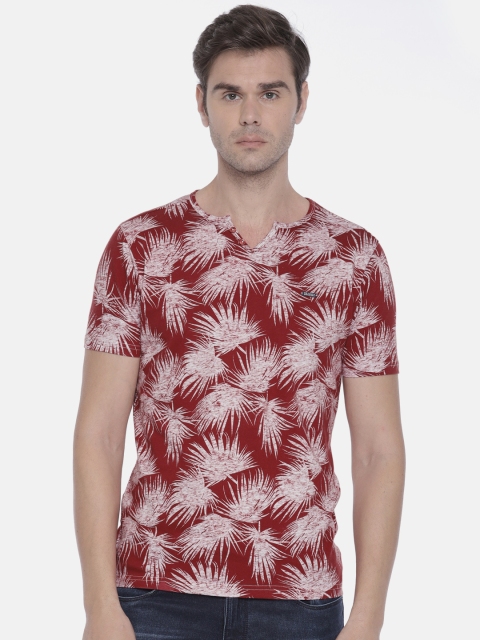 

The Indian Garage Co Men Red Printed Round Neck T-shirt