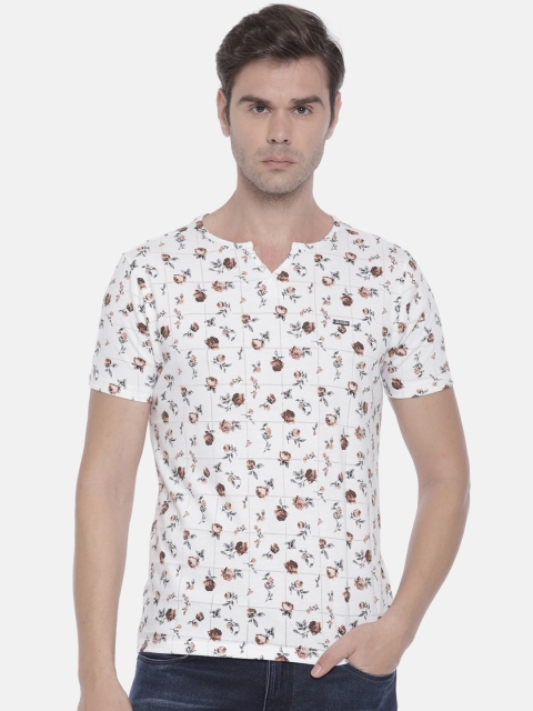 

The Indian Garage Co Men White Printed Round Neck T-shirt
