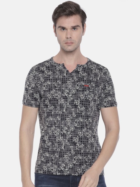 

The Indian Garage Co Men Navy Blue Printed Round Neck T-shirt