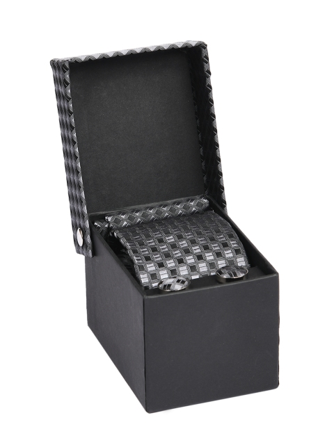 

Tossido Men Grey & Silver-Toned Accessory Gift Set