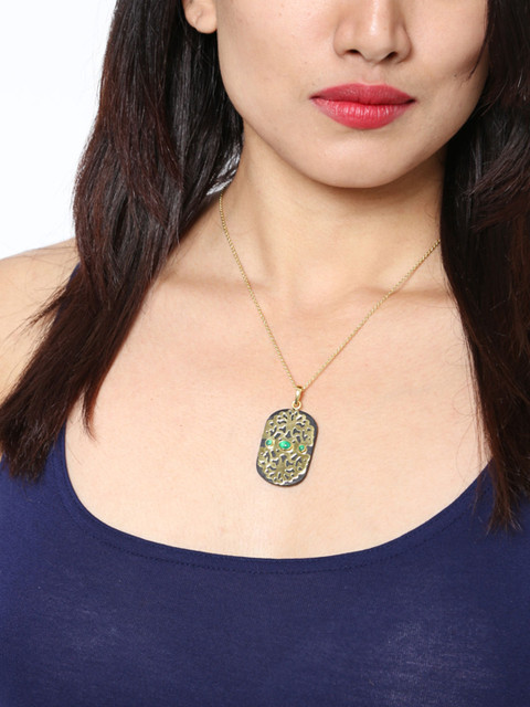 

DressBerry 22K Gold-Plated & Black Necklace