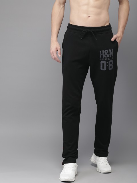 

HERE&NOW Men Black Regular Fit Solid Track Pants