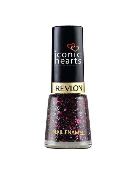 

Revlon Iconic Hearts Wedding Collection Nail Polish 577 Henz Party 8 ml, Black