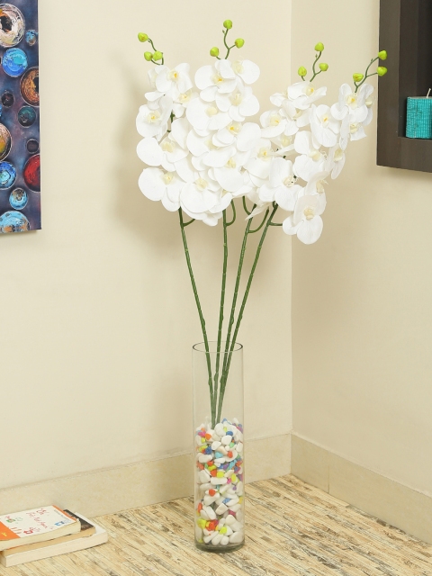 

Aapno Rajasthan Set Of 2 White Flower Sticks