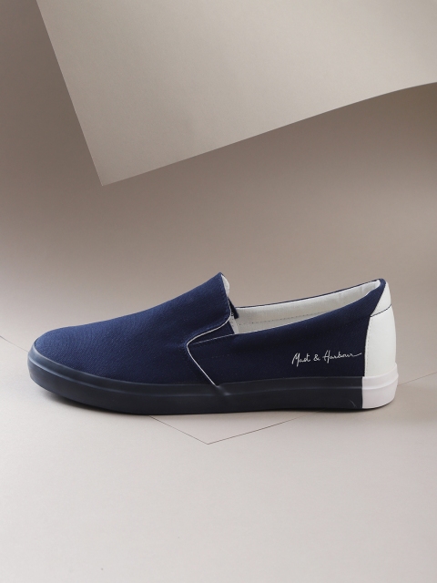 

Mast & Harbour Men Navy Blue Slip-On Sneakers