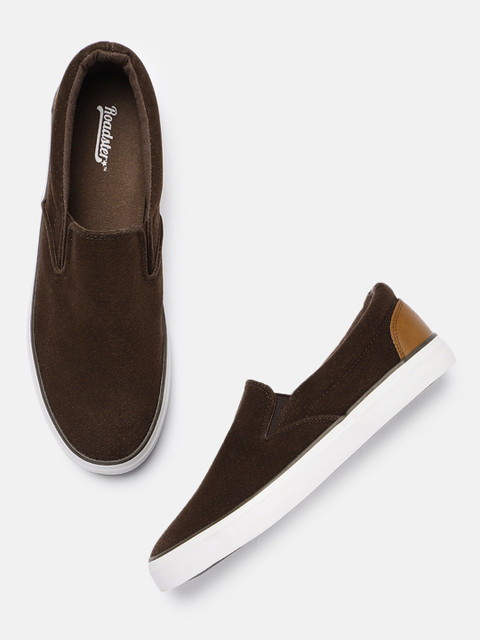 

Roadster Men Brown Slip-On Sneakers