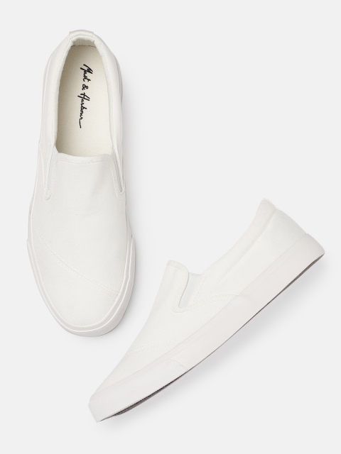 

Mast & Harbour Men White Slip-On Sneakers