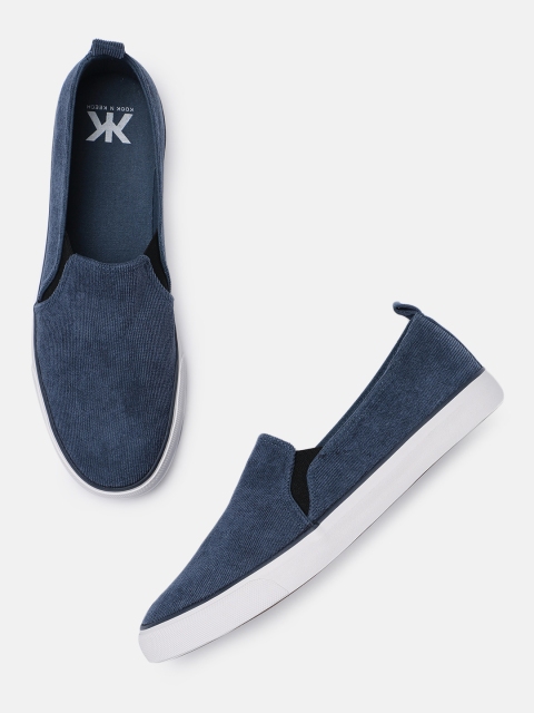 

Kook N Keech Men Navy Blue Slip-On Sneakers