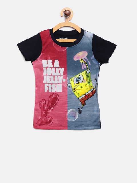 

Eteenz Boys Blue & Red Printed Round Neck T-shirt