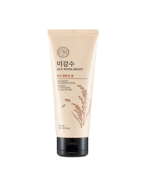 

The Face Shop Rice Water Bright Rice Bran Cleansing Foam 150 ml, Beige