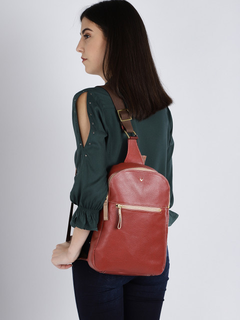 

Hidesign Women Maroon Solid Backpack