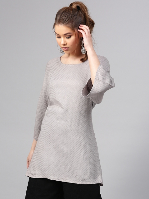 

Shree Grey Self Design Tunic