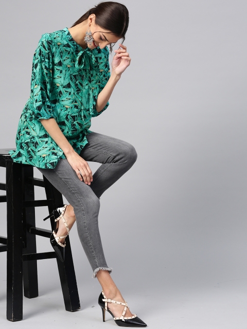

Shree Green & Black Printed Tunic