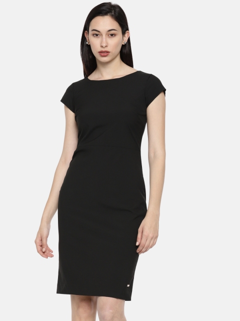 

Park Avenue Woman Women Black Solid Sheath Dress