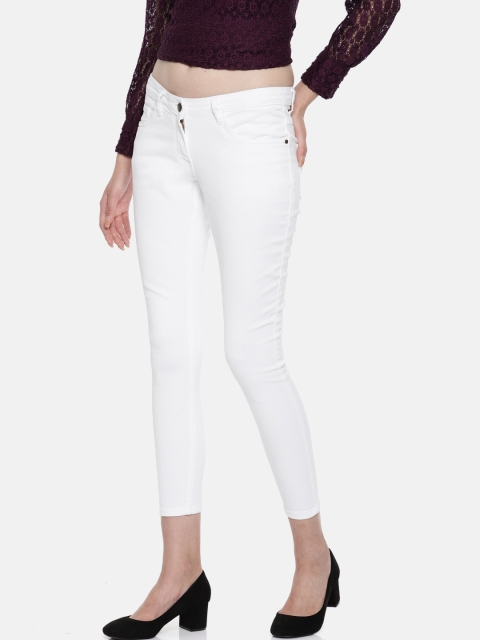 

Park Avenue Woman Women White Power Skinny Fit Low-Rise Clean Look Stretchable Jeans