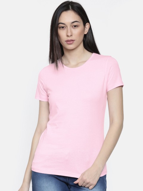 

Park Avenue Woman Women Pink Solid Round Neck T-shirt