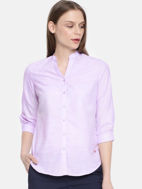

Park Avenue Woman Lavender Regular Fit Solid Formal Shirt