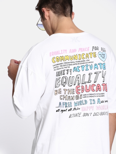 

Kook N Keech Men White Back Printed Round Neck T-shirt