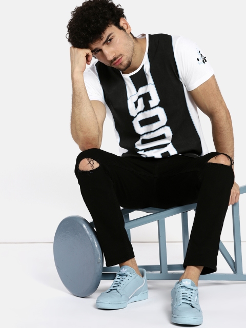 

Kook N Keech Disney Men White & Black Printed Round Neck T-shirt
